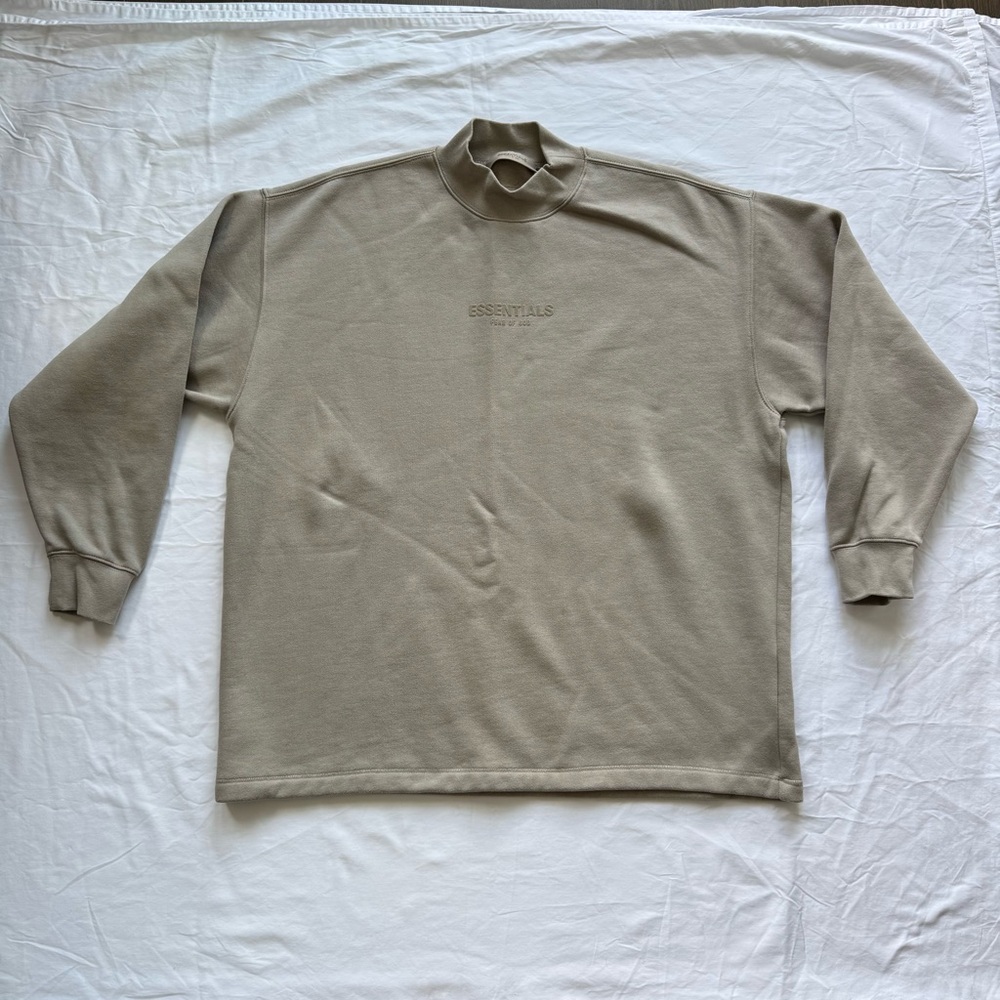Essentials Taupe Long Sleeve Sweatshirt - Size S